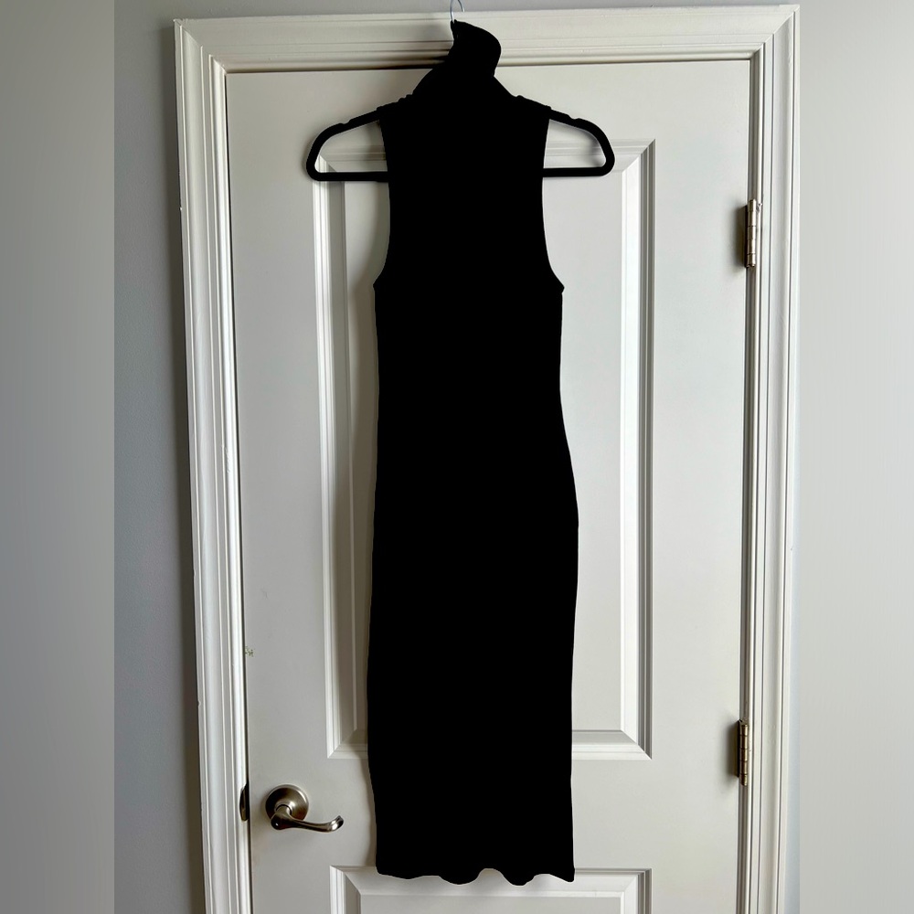 Zara Sleeveless Midi Turtleneck Dress